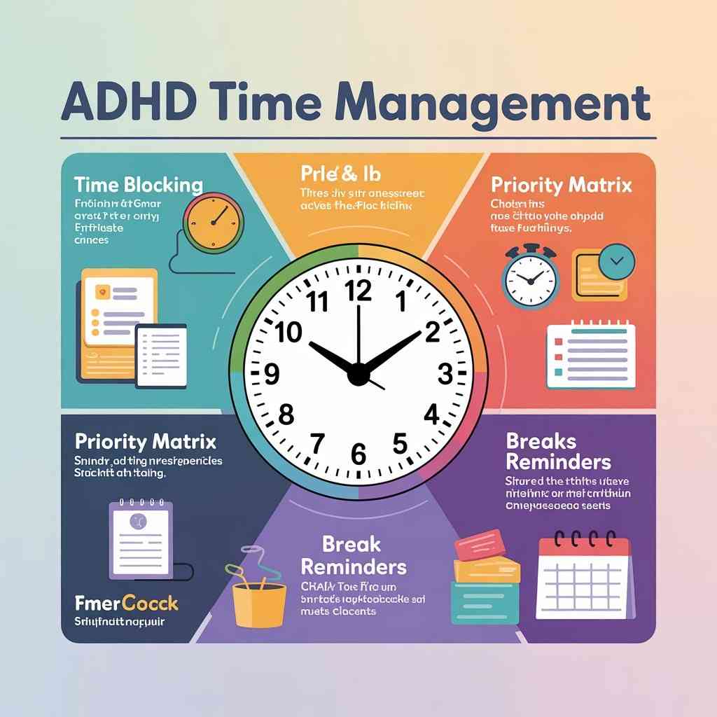 How to Time Manage With ADHD using time blocking, priority matrix, and reminders for better focus and productivity